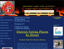 Tablet Screenshot of orchardparkfiredistrict.com